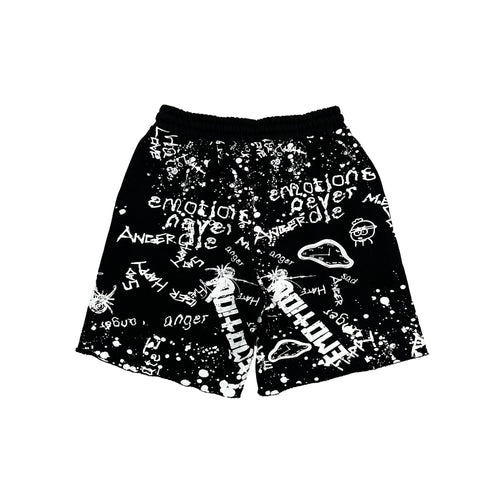 Black “Graffiti” Shorts
