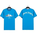 Palm Angels Double Shark Graphic T-Shirt - Blue