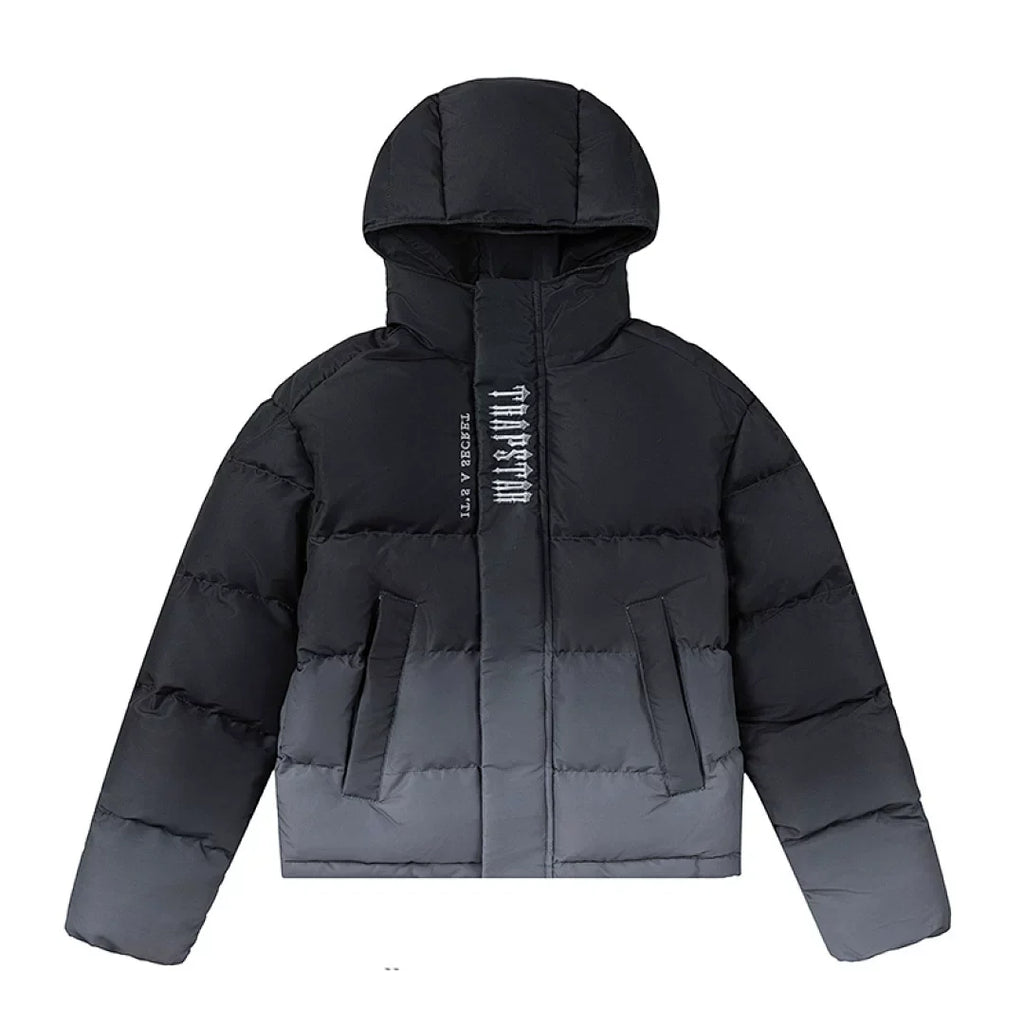 Trapstar Ombre Fade Puffer Jacket - Black/Grey