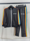Palm Angels Rainbow Track Jacket & Pants Set - Black
